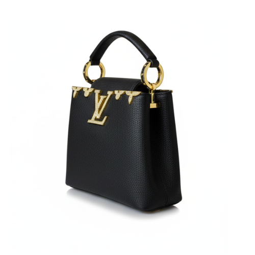 Statement Ć Ucines Black Leather Bag