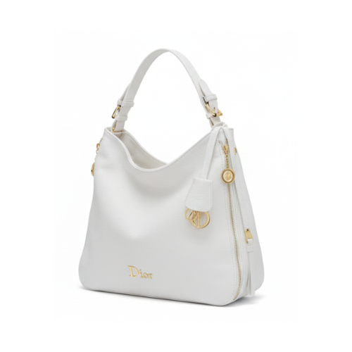 Sharp Voyage White Leather Bag - view 3