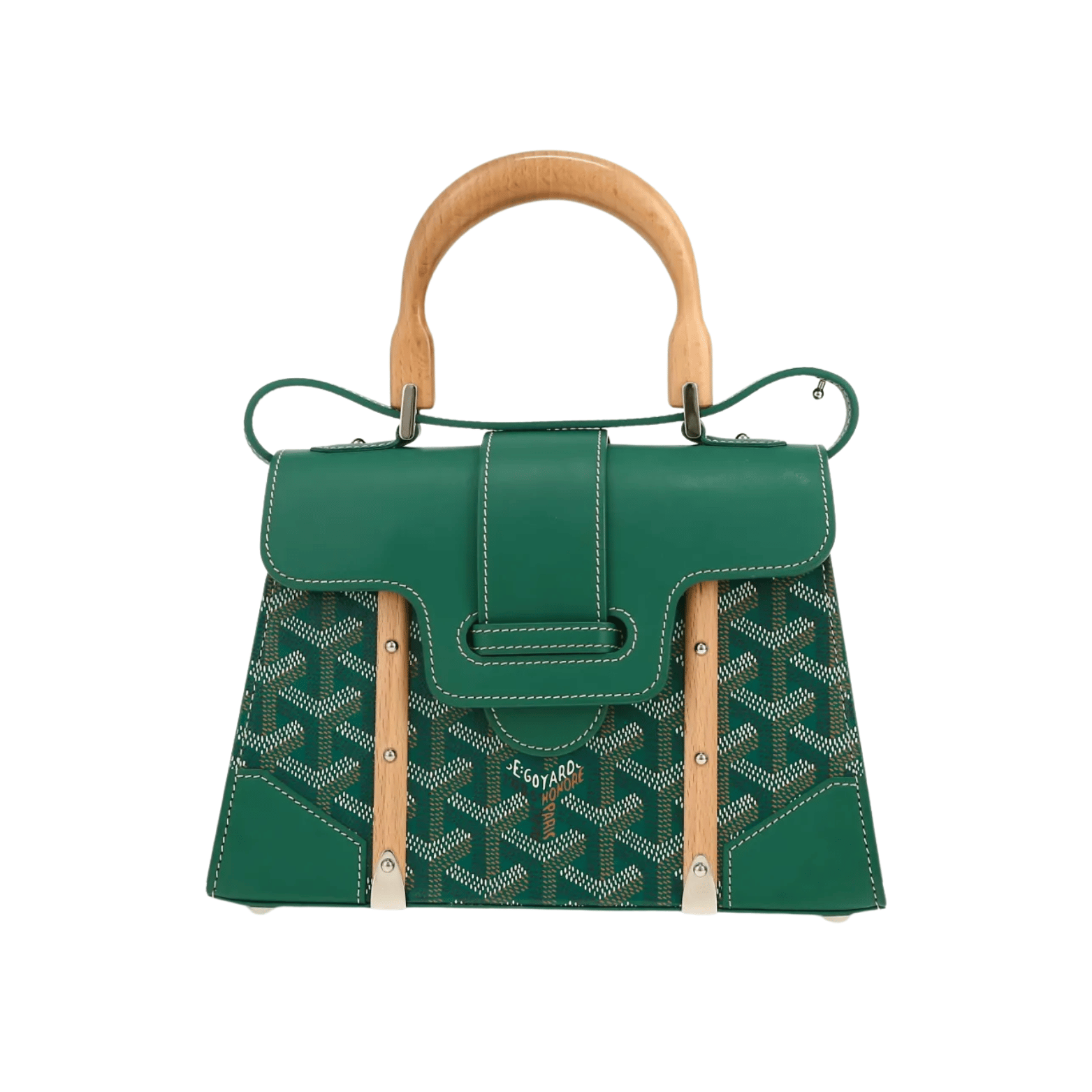 Elegant Structured Mini Structuré Green Bag