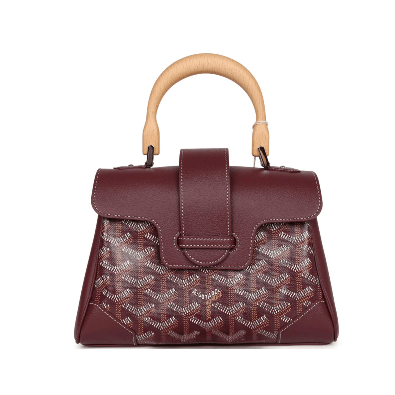 Elegant Structured Mini Souple Burgundy Bag