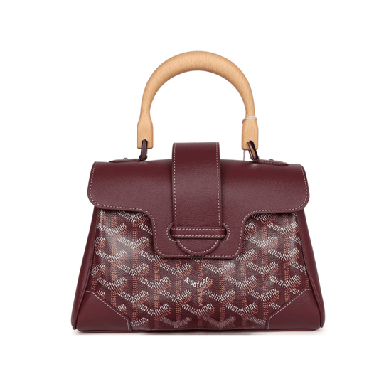 Elegant Structured Mini Souple Burgundy Bag