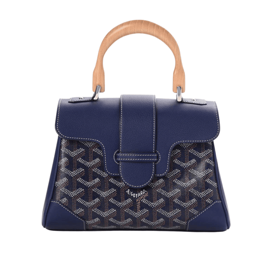 Elevated Structured Mini Souple Navy Blue Bag