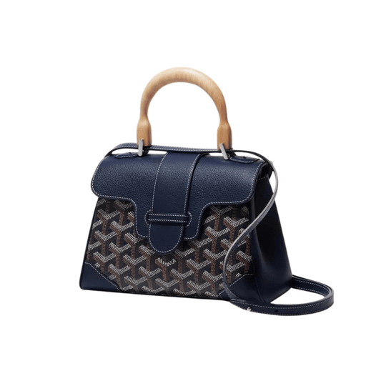 Elevated Structured Mini Souple Navy Blue Bag - view 2