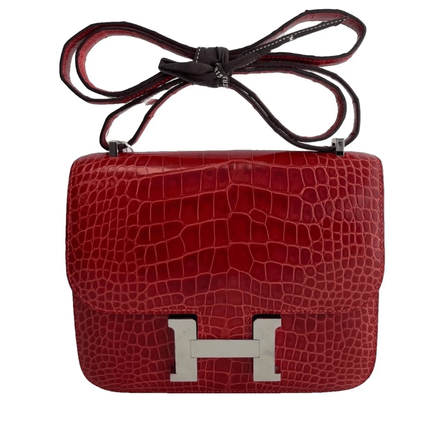 Timeless Constance Red Croc Bag