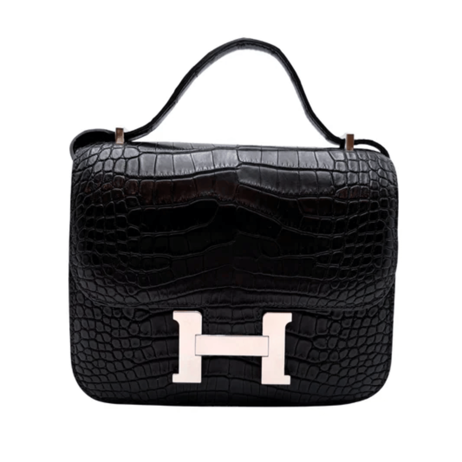 Modern Constance Black Croc Bag