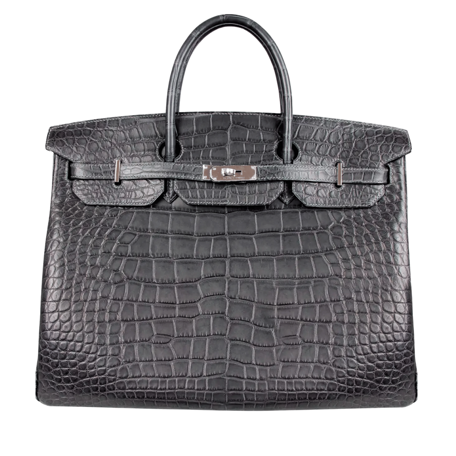 Refined Structured Carryall Croc Bag