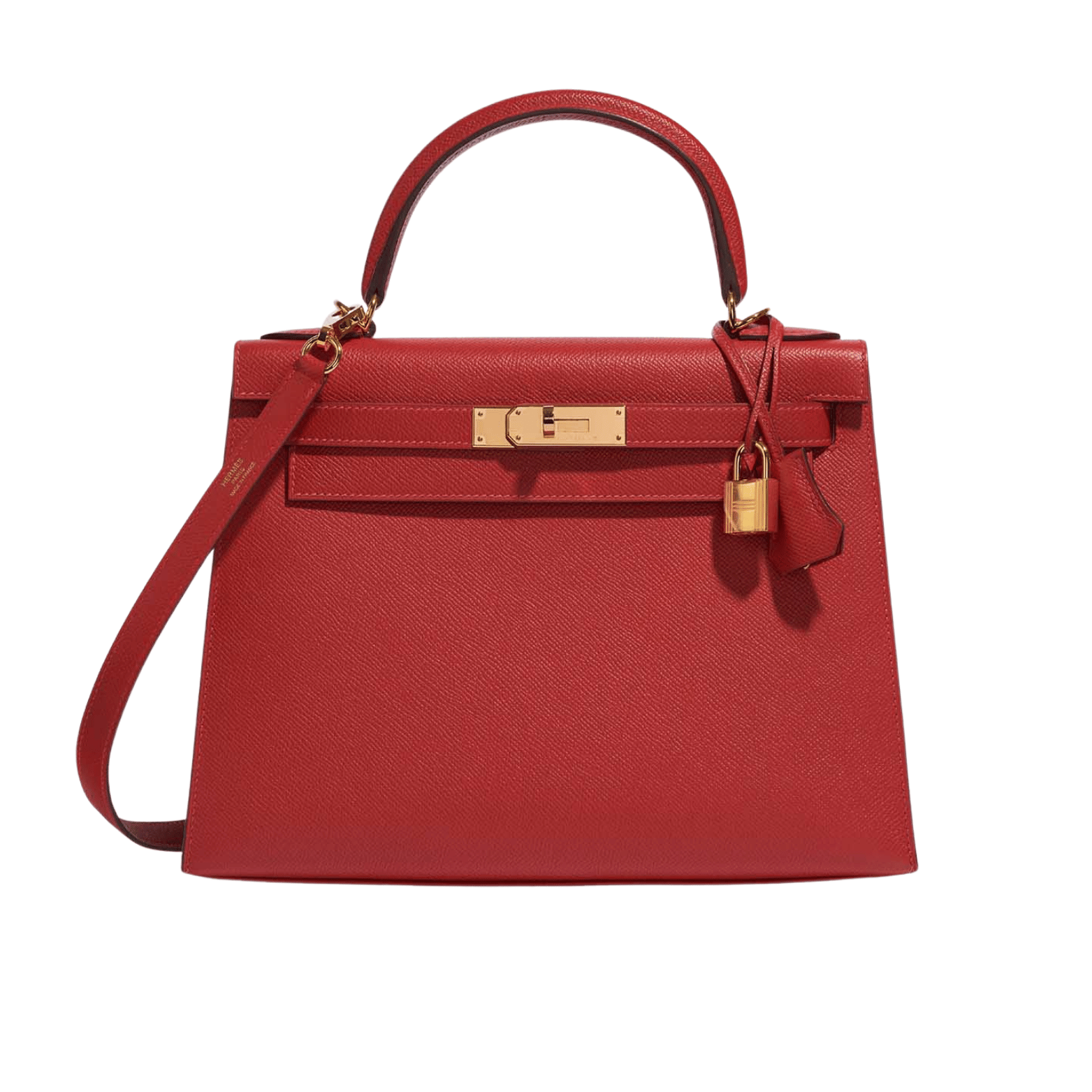 Statement Structured Top-Handle Mini Light Red Bag