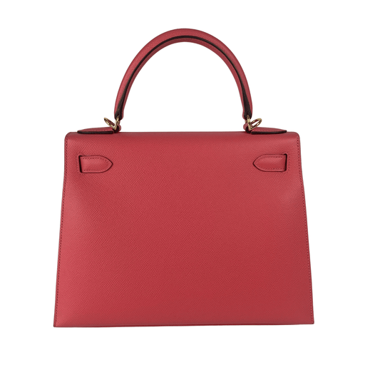 Minimal-Luxe Structured Top-Handle Mini Red Bag - view 2
