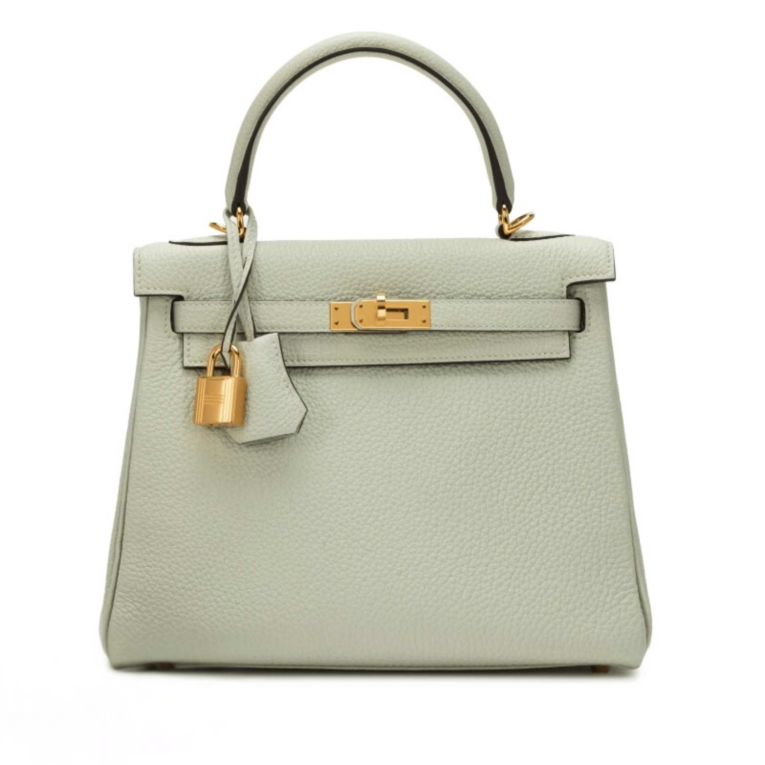 Detailed Structured Top-Handle Mini White Bag