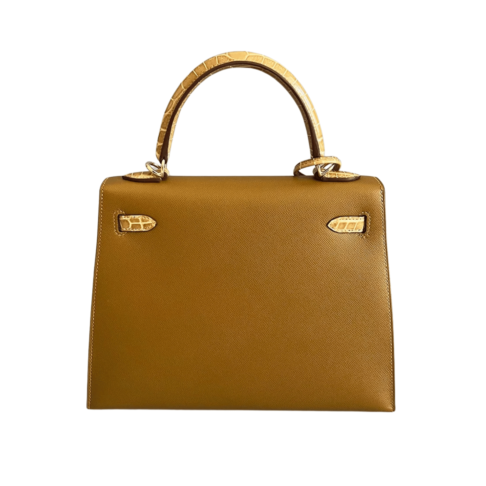 Statement Structured Top-Handle Mini Yellow Color Bag - view 2