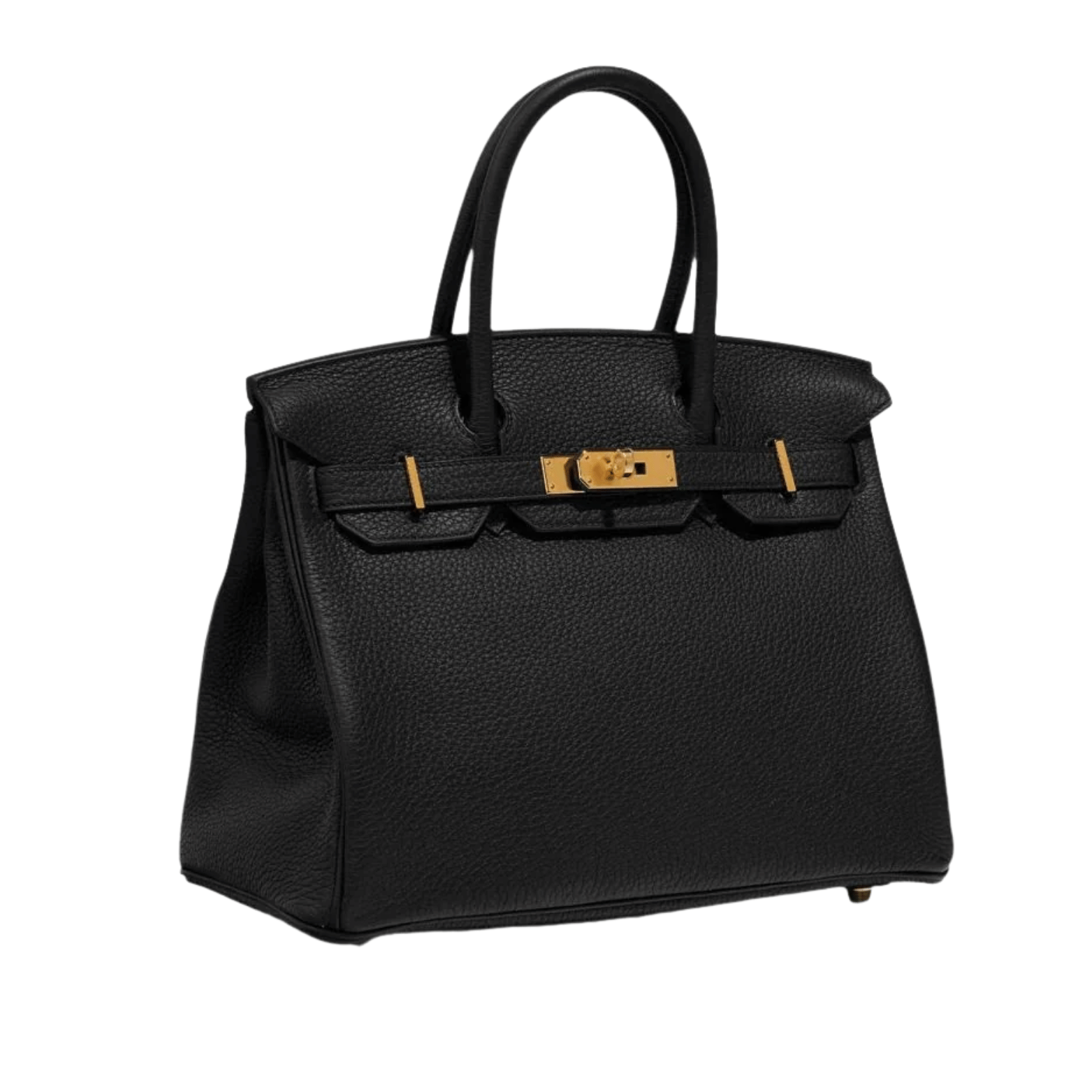 Elegant Structured Carryall 25 Togo Black Bag - view 2