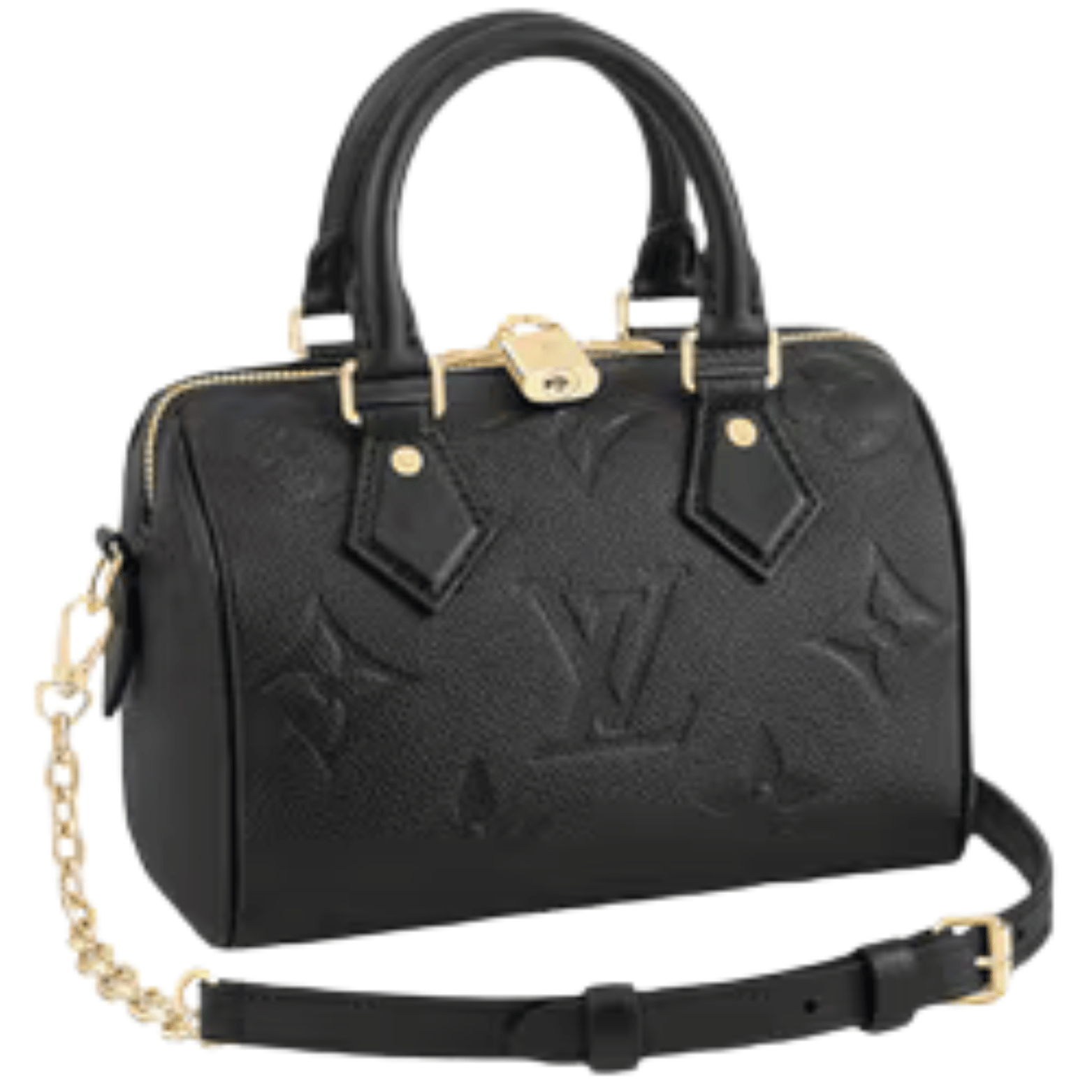 Dressy Handbag in Black Monogram Empreinte Leather - view 3