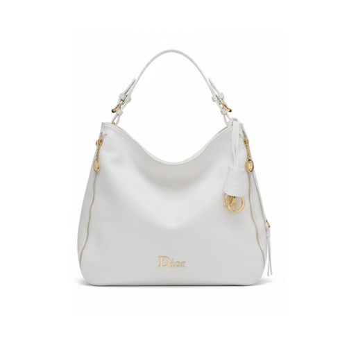 Sharp Voyage White Leather Bag