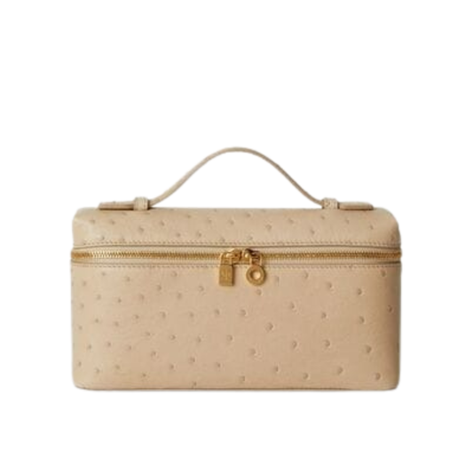 Dressy Extra Pocket L19 Ostrich Leather Bag