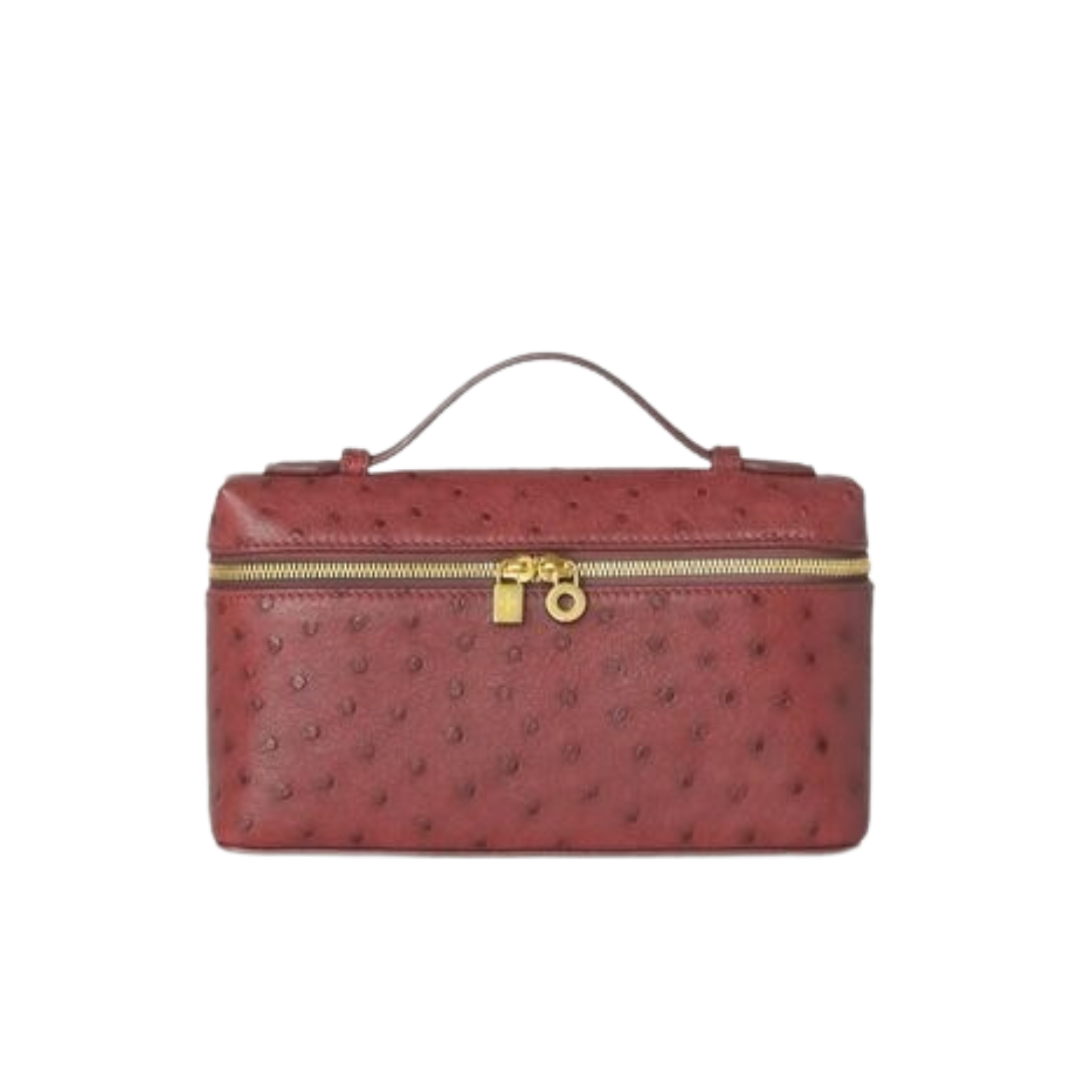 Clean-Finish Extra Pocket L19 Ostrich Leather Bag