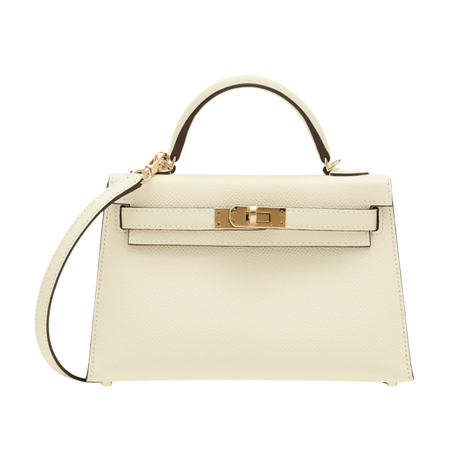 Minimal-Luxe Mini Structured Top-Handle 20 Sellier Handbag
