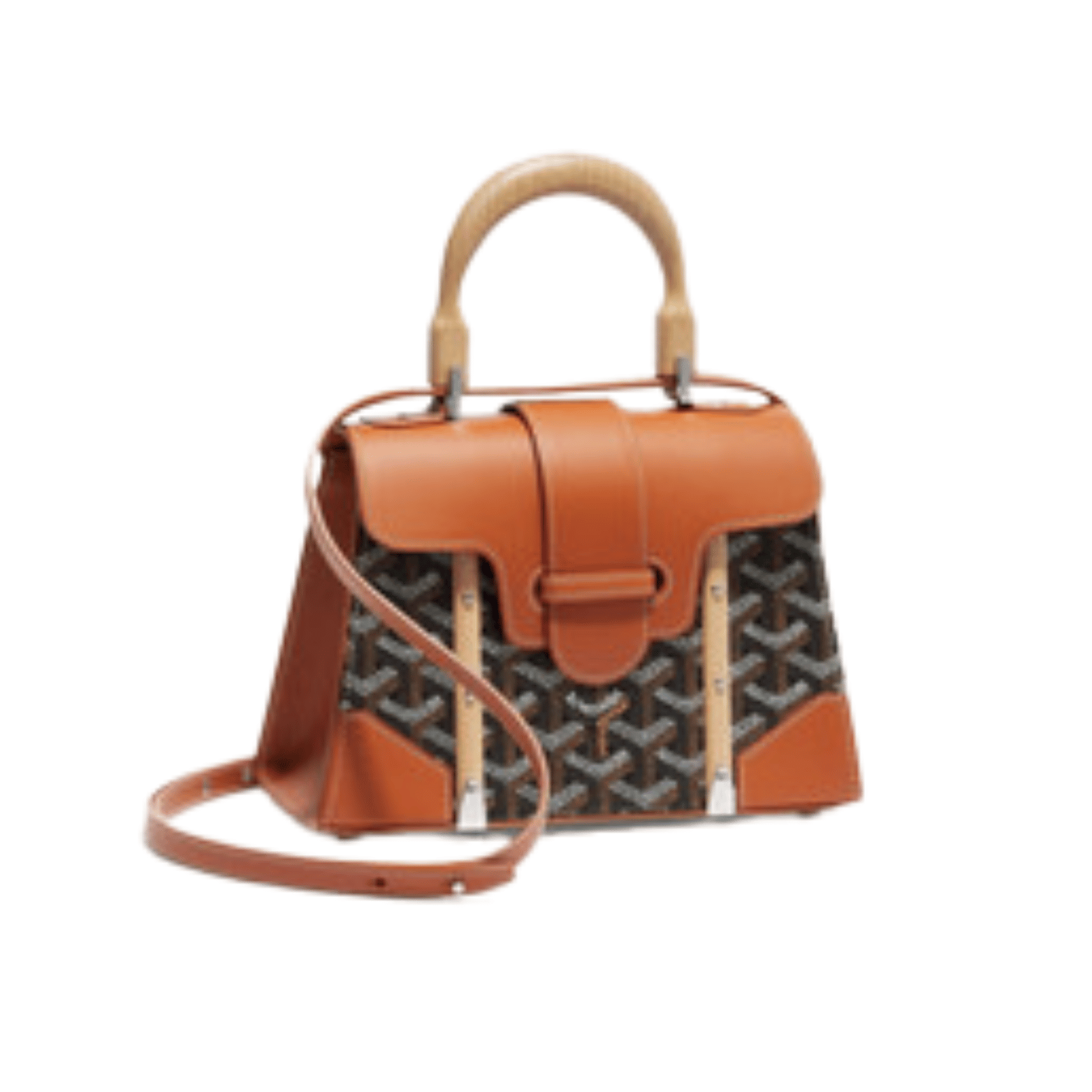 Clean-Finish Structured Mini Structuré Black Tan Bag - view 2