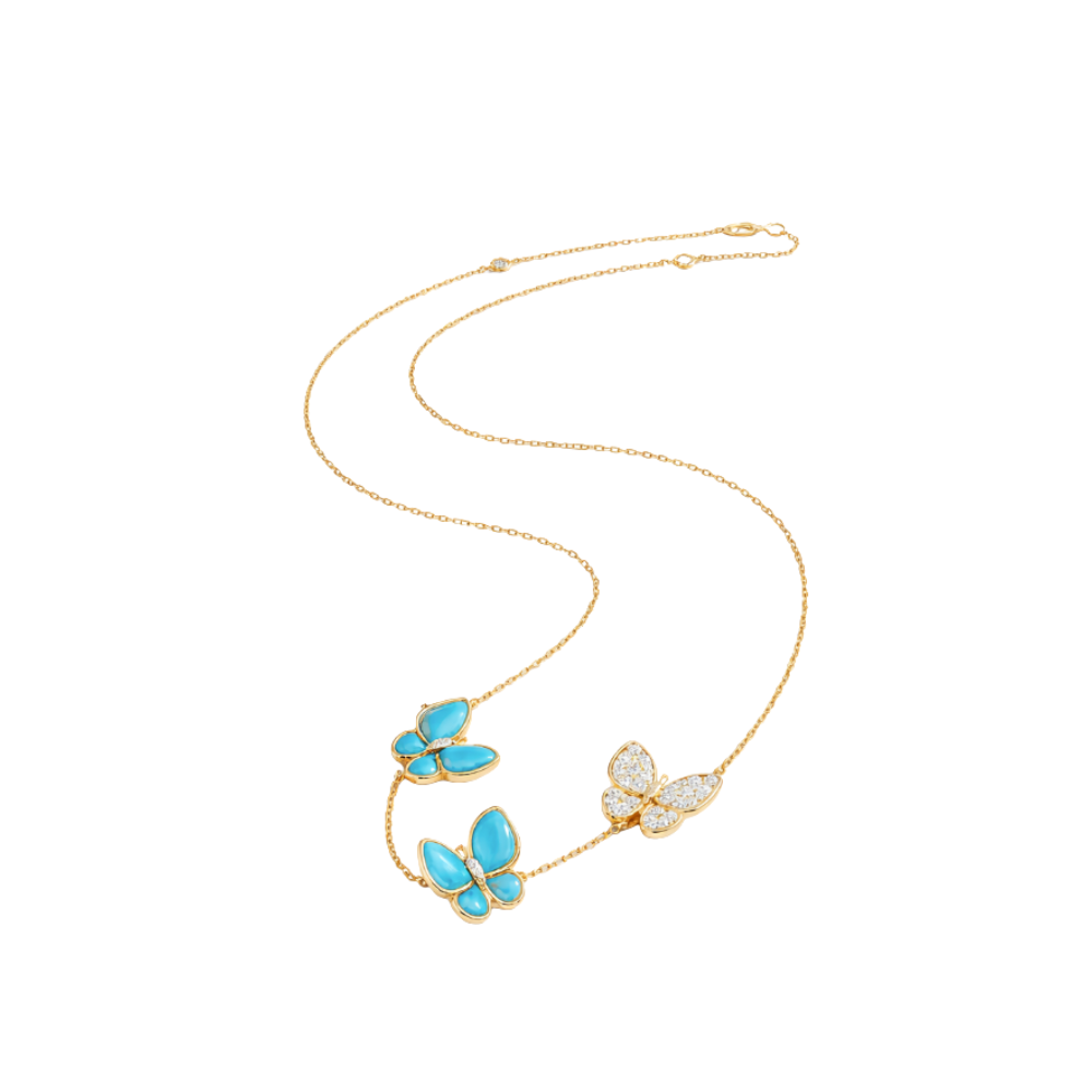 Statement Clover Motif Butterfly Set Gold 1 - view 3