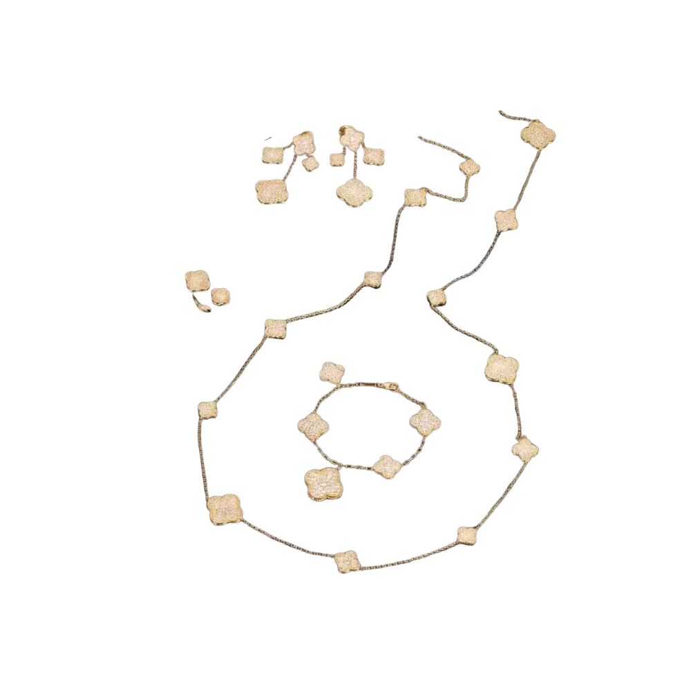 Elevated Set Gold Full Crystals