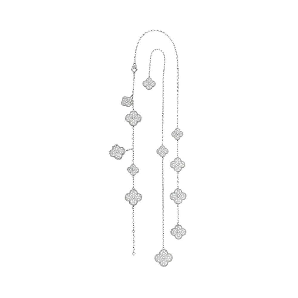Sophisticated Clover Motif Set Si Er Crystals