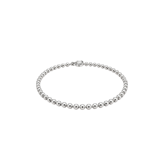 Detailed Beaded Edge Beads Si Er Bracelet and Ring Set
