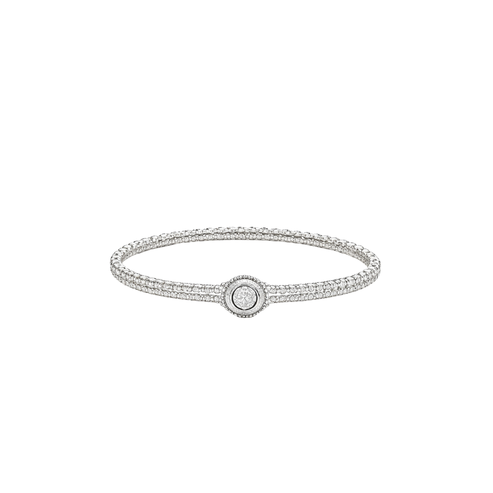 Dressy Diamond Motif Bracelet and Ring Set - view 2
