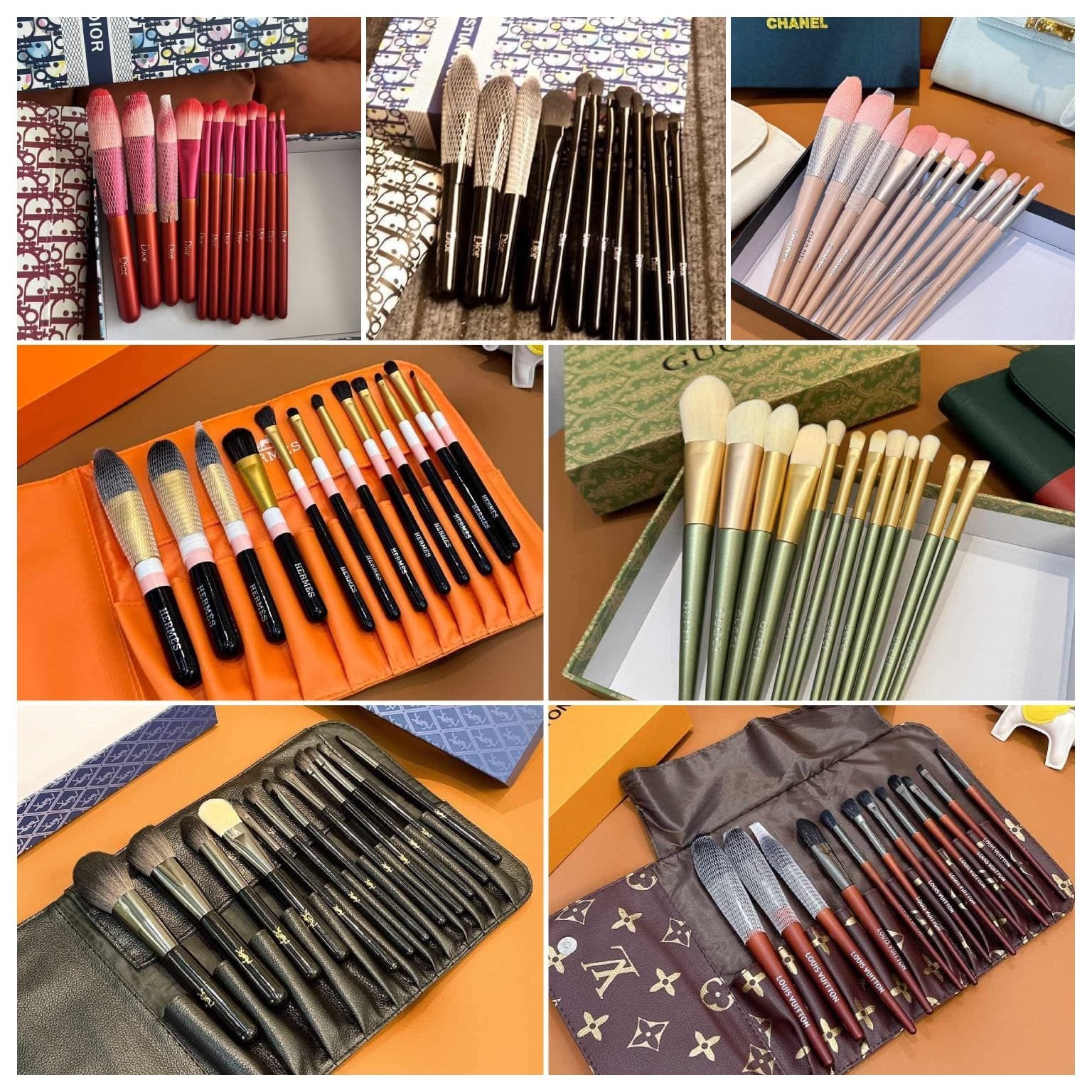 YSL Black Makeup Brush Set with Storage Case