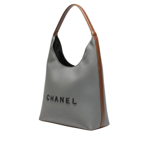 Detailed Deauville Canvas Tote with Brown Leather - view 2