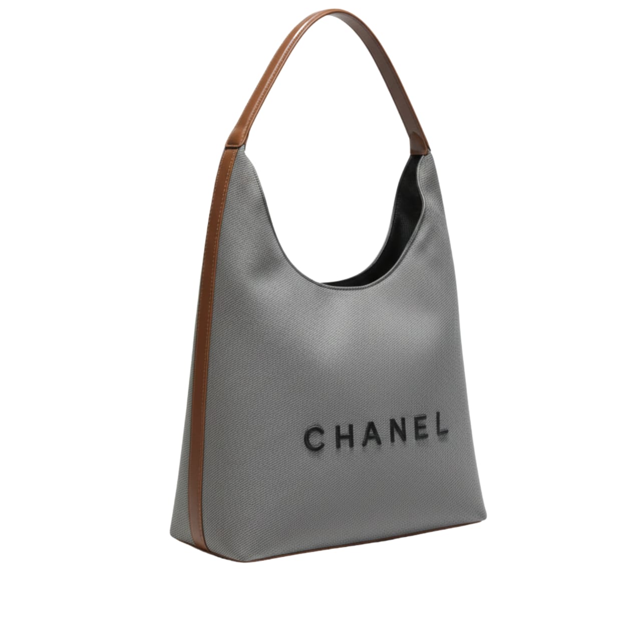 Detailed Deauville Canvas Tote with Brown Leather - view 3