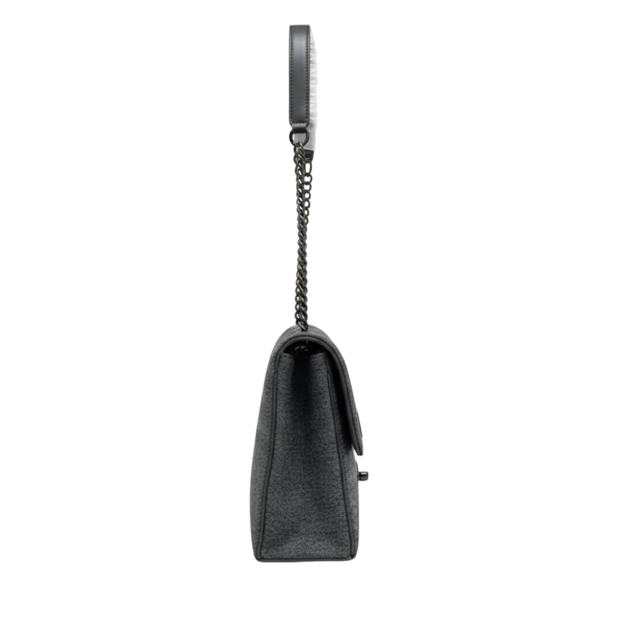 Statement Shoulder in a Felted Material with a Black Logo Bag - view 3