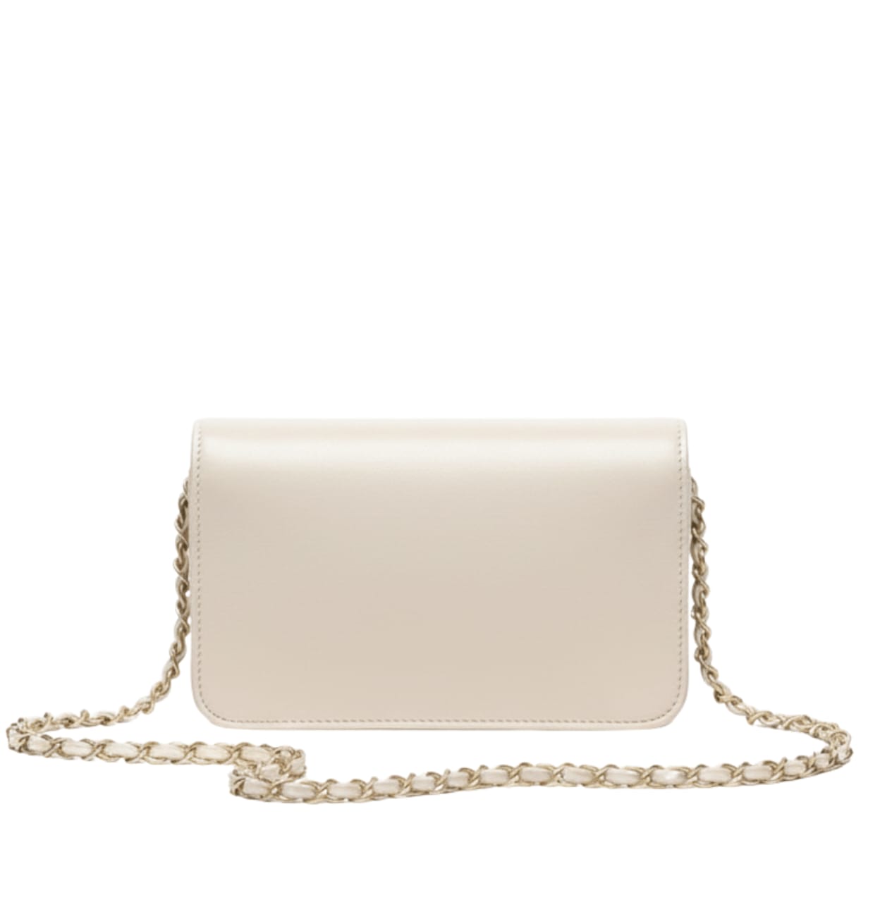 Detailed Classic Fl Quilted White Lambskin Leather Bag - view 3
