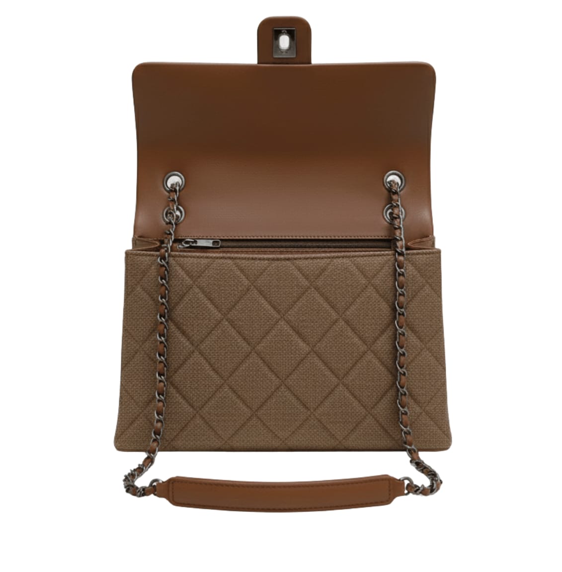 Sophisticated Fl in Beige Jersey Material Bag - view 3