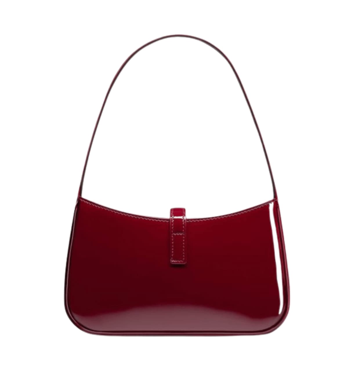 Timeless Le 5 À 7 Mini Patent Leather Shoulder in a Dark Red or Burgundy Color Bag - view 2