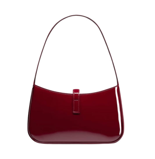 Timeless Le 5 À 7 Mini Patent Leather Shoulder in a Dark Red or Burgundy Color Bag - view 2