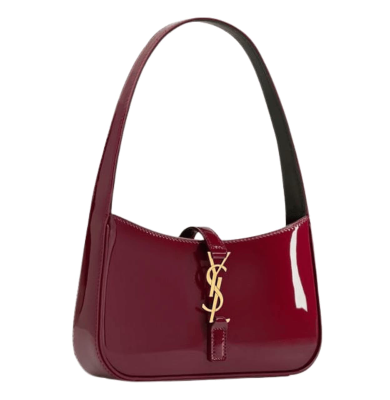 Timeless Le 5 À 7 Mini Patent Leather Shoulder in a Dark Red or Burgundy Color Bag - view 3