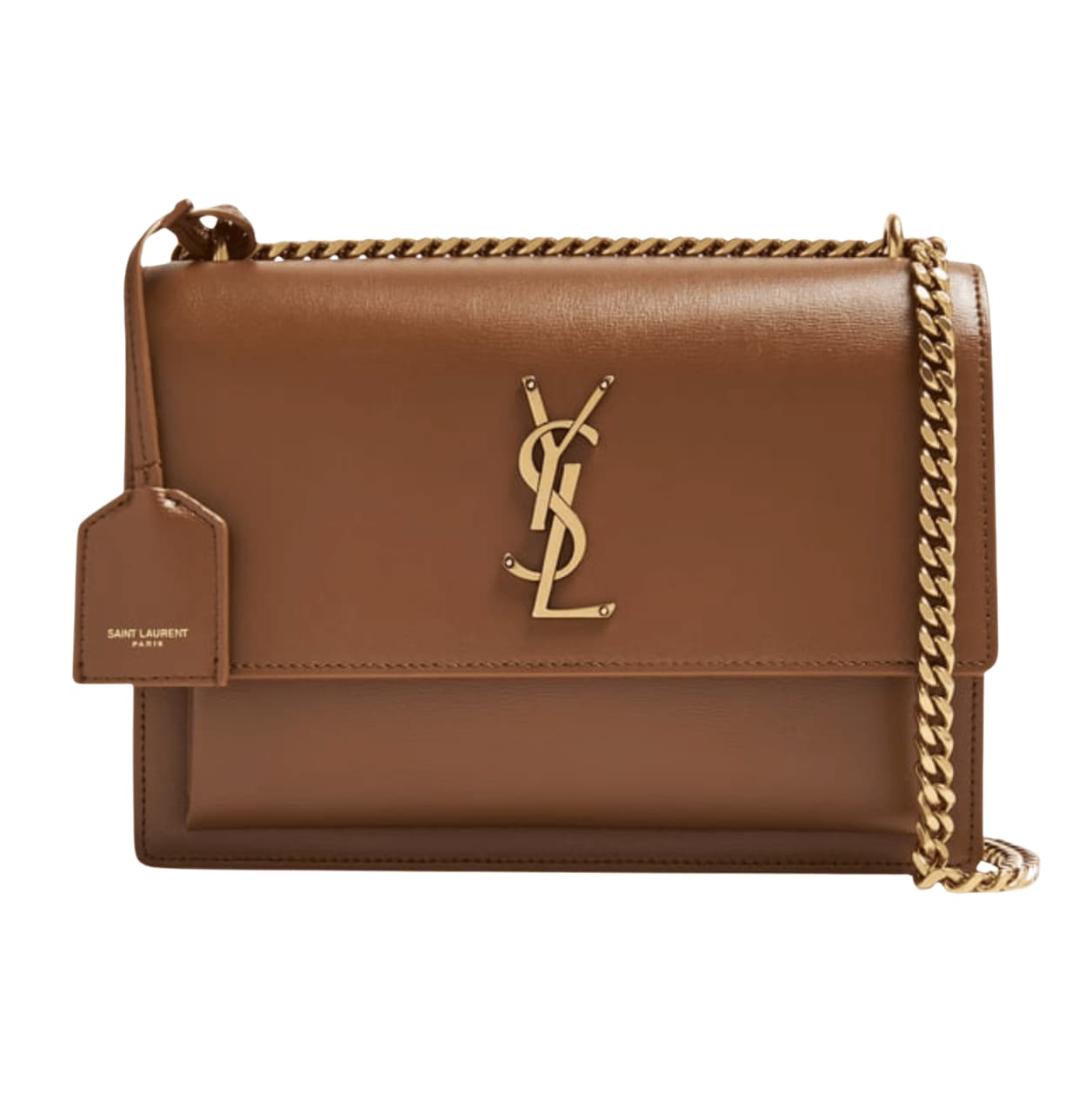 Polished Medium Sunset Shoulder Brown Tan Bag