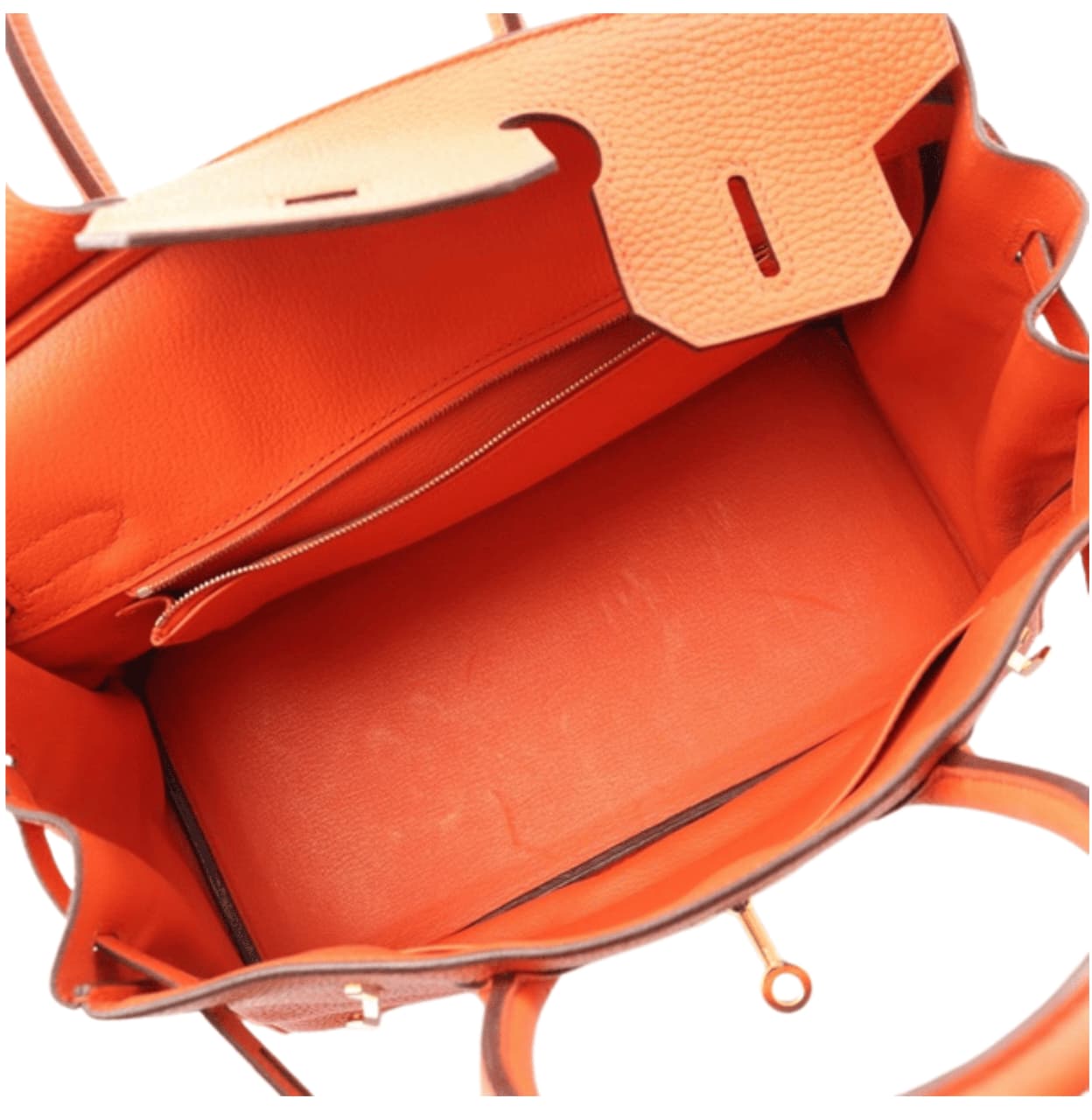 Sharp Poppy Clemence Leather Structured Carryall 30 Orange Bag - view 3