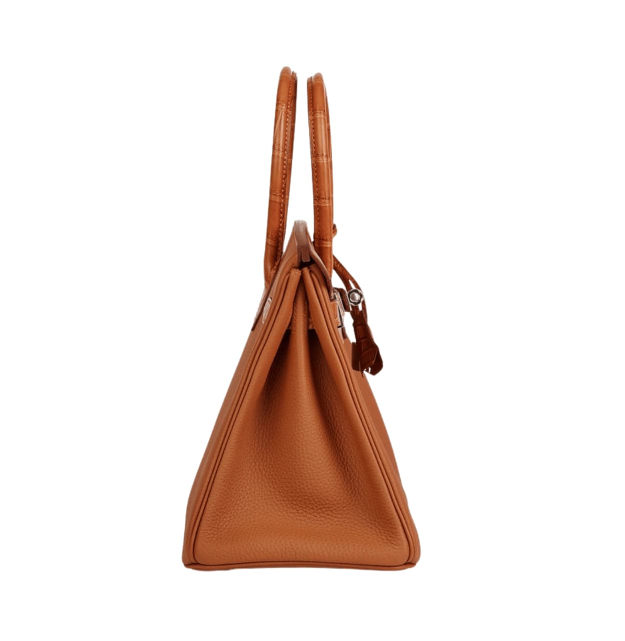 Sharp Structured Carryall in Gold Togo Leather Bag - view 3