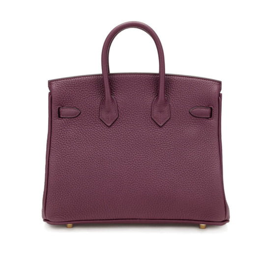 Elegant Structured Carryall Violet Togo Bag - view 2