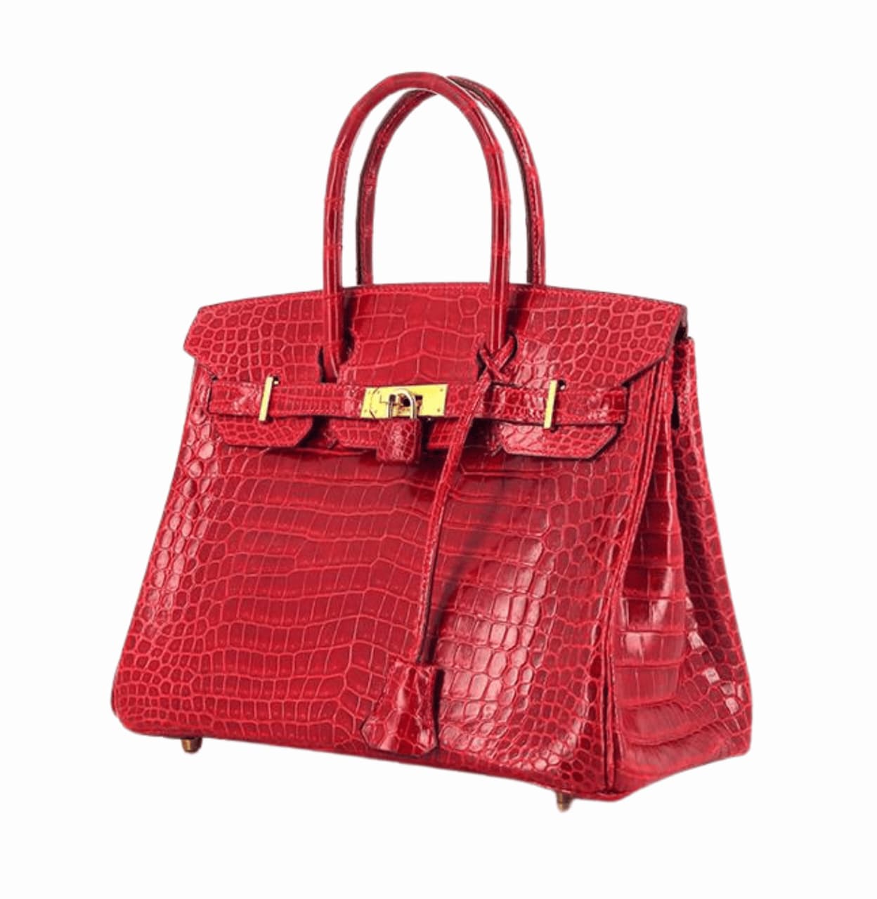 Sharp Structured Carryall Croc Bag - view 2