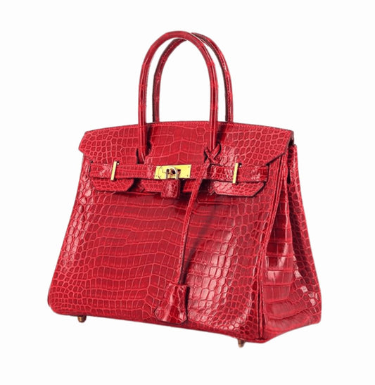 Sharp Structured Carryall Croc Bag - view 2