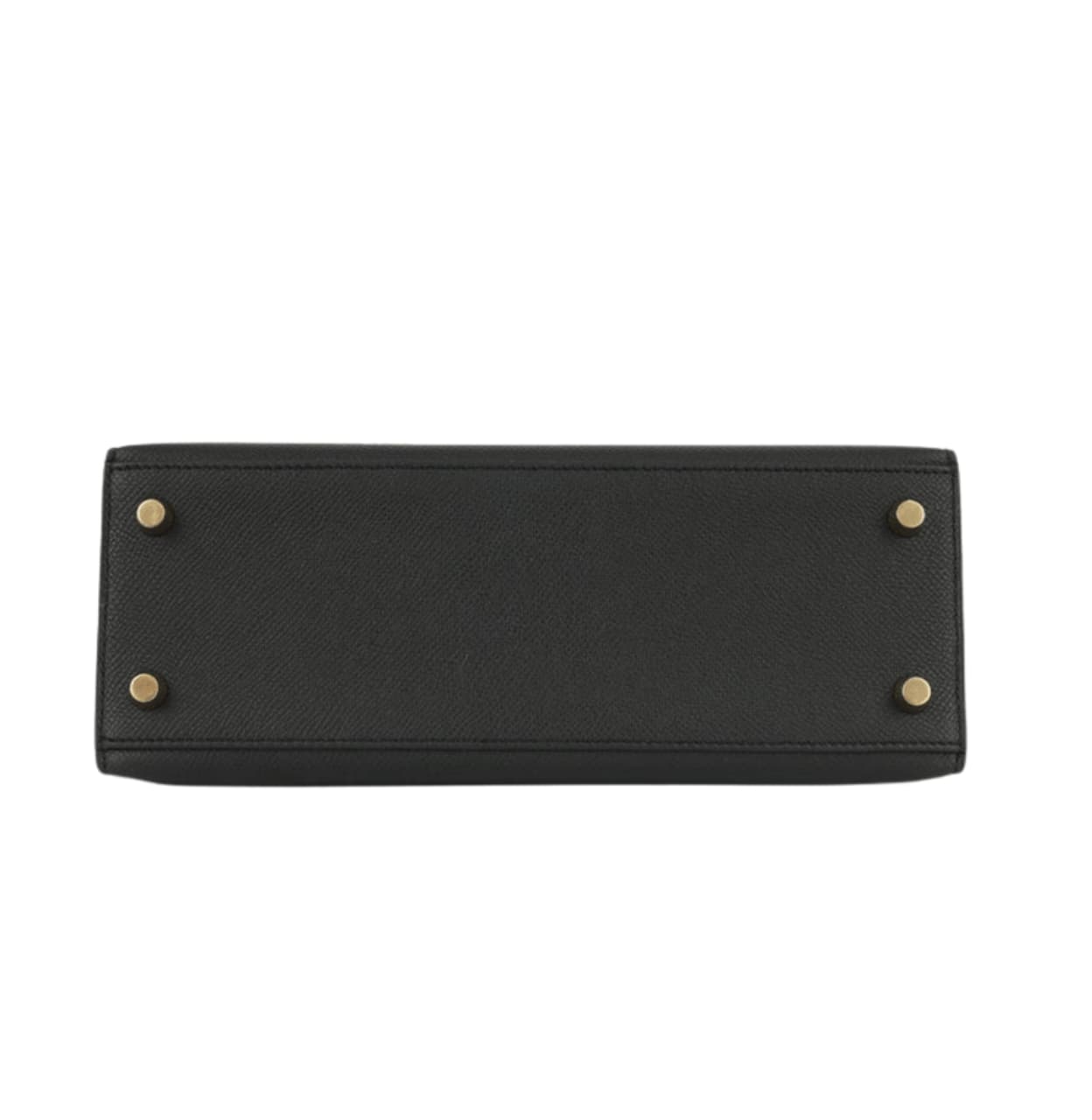 Refined Structured Top-Handle 28 Sellier Handbag Black Epsom Leather - view 3
