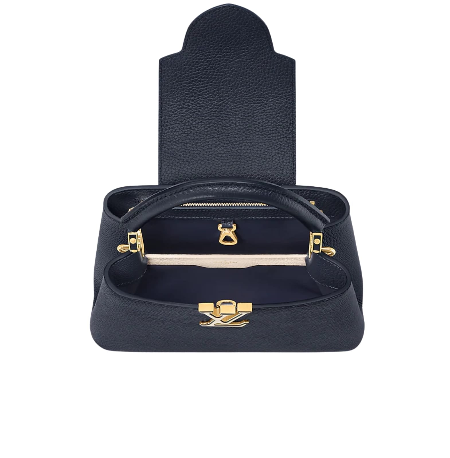 Modern Ć Ucines BB Navy Blue Taurillon Leather Bag - view 3