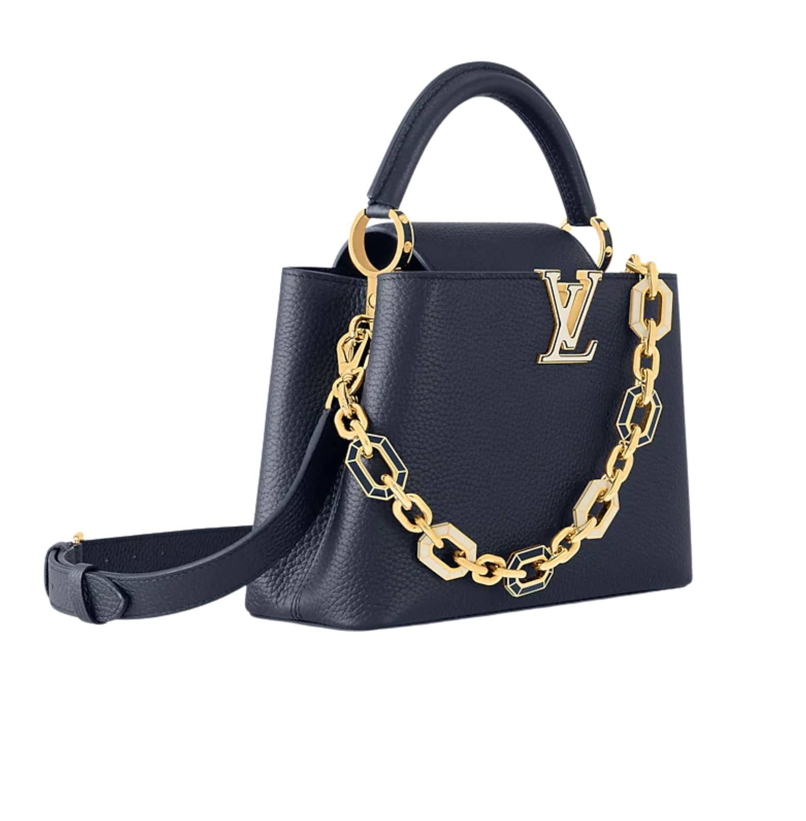 Modern Ć Ucines BB Navy Blue Taurillon Leather Bag - view 2