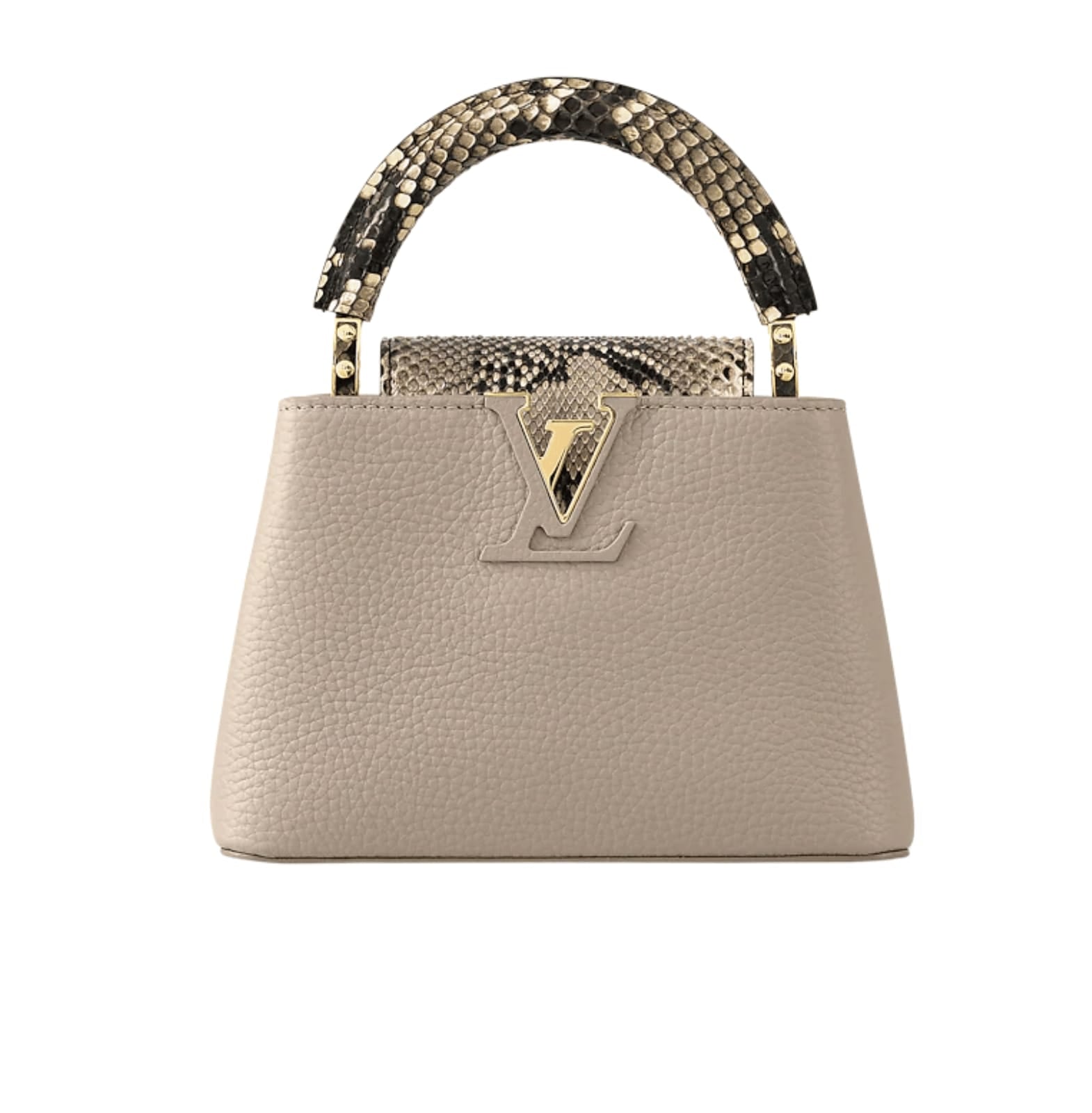 Polished Ć Ucines BB Galet Grey Taurillon Leather Bag