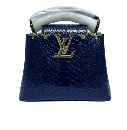 Everyday-Luxe Ć Ucines Navy Python Bag