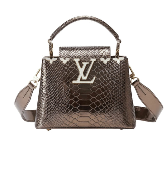 Dressy Ć Ucines Metallic Python Bag