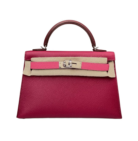 Elegant Mini Structured Top-Handle Sellier 20 Handbag