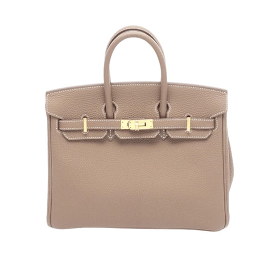 Polished Structured Carryall 25 Etoupe Togo Bag