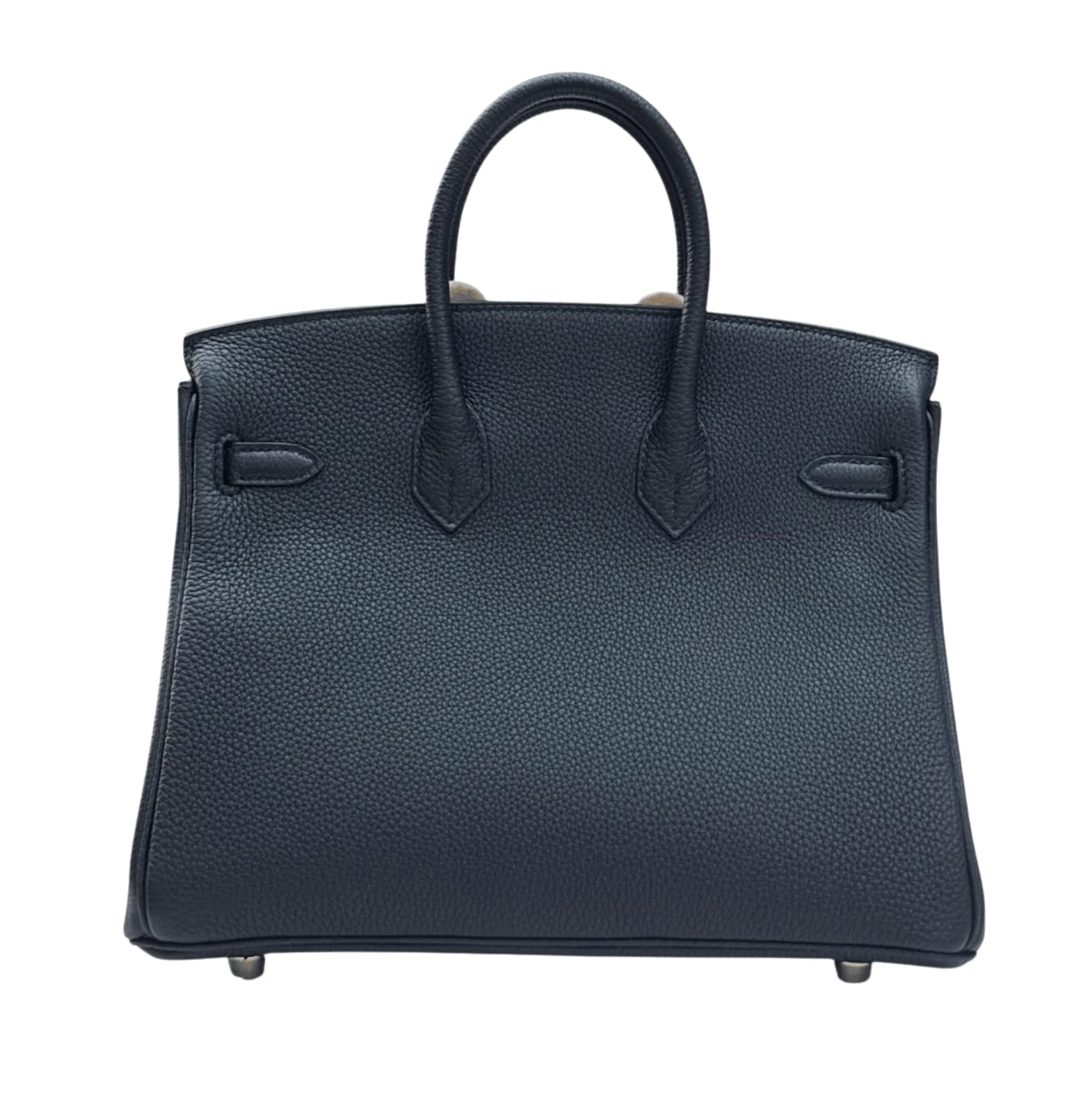 Elegant Structured Carryall 25 Noir Togo Bag - view 2